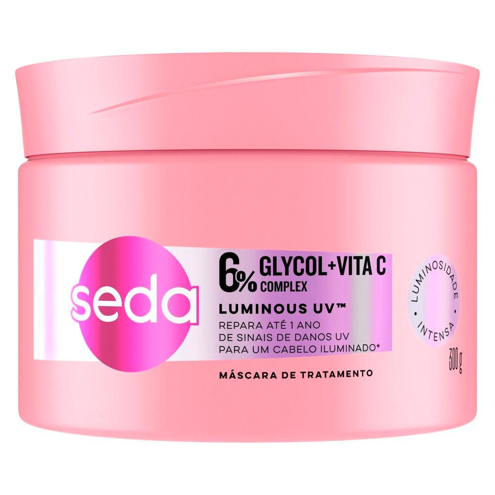 Máscara de Tratamento Seda 6% Glycol e Vita C Complex Luminous Uv 300g em Oferta na Shopee