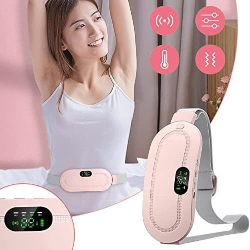 Massageador Smart 2 em 1 Almofada Cinta Aquecimento Alivia Dor Cólica Menstrual USB em Oferta na Shopee