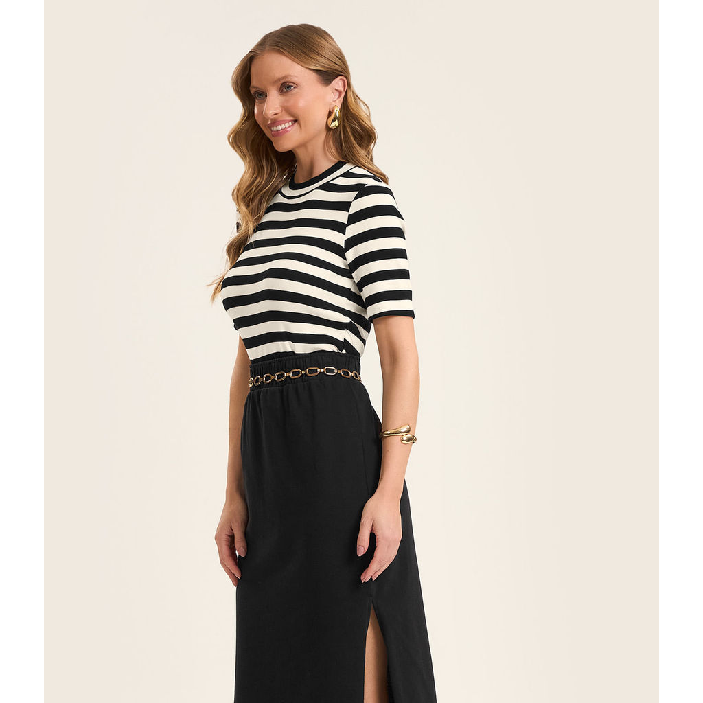 Blusa Cropped em Ribana de Viscose Rovitex Preto em Oferta na Shopee