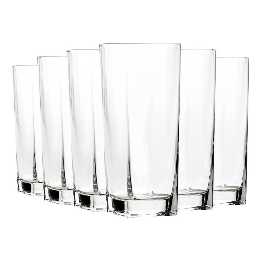 Jogo De Copos De Vidro Fundo Grosso Quadrado 260ml Linha Cristal Cor Vidro Transparente