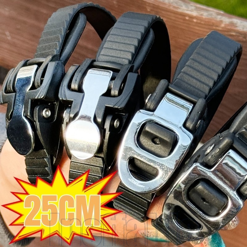 4-1Pc 25cm Alça De Trava Resistente-Fivela De Gravata Com Catraca Metal De Borracha-Amarração Para Motocicleta-Camping ,