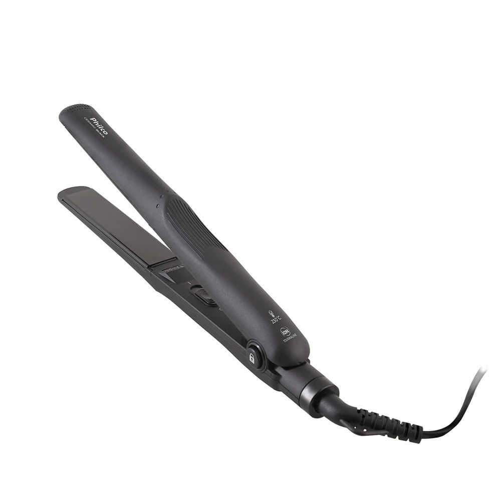 Chapinha Prancha Alisadora Philco Ceramic Black PPR08 Cerâmica 230°C Preta - Bivolt em Oferta na Shopee
