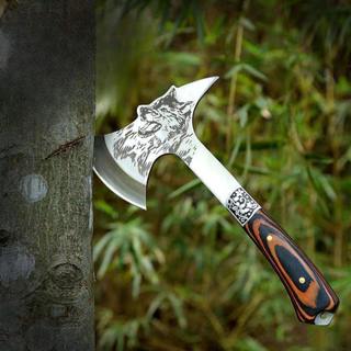 Machadinha Tática Militar Tomahawk Cabo Madeira Machado Camping Trilhas Acampamento em Oferta na Shopee