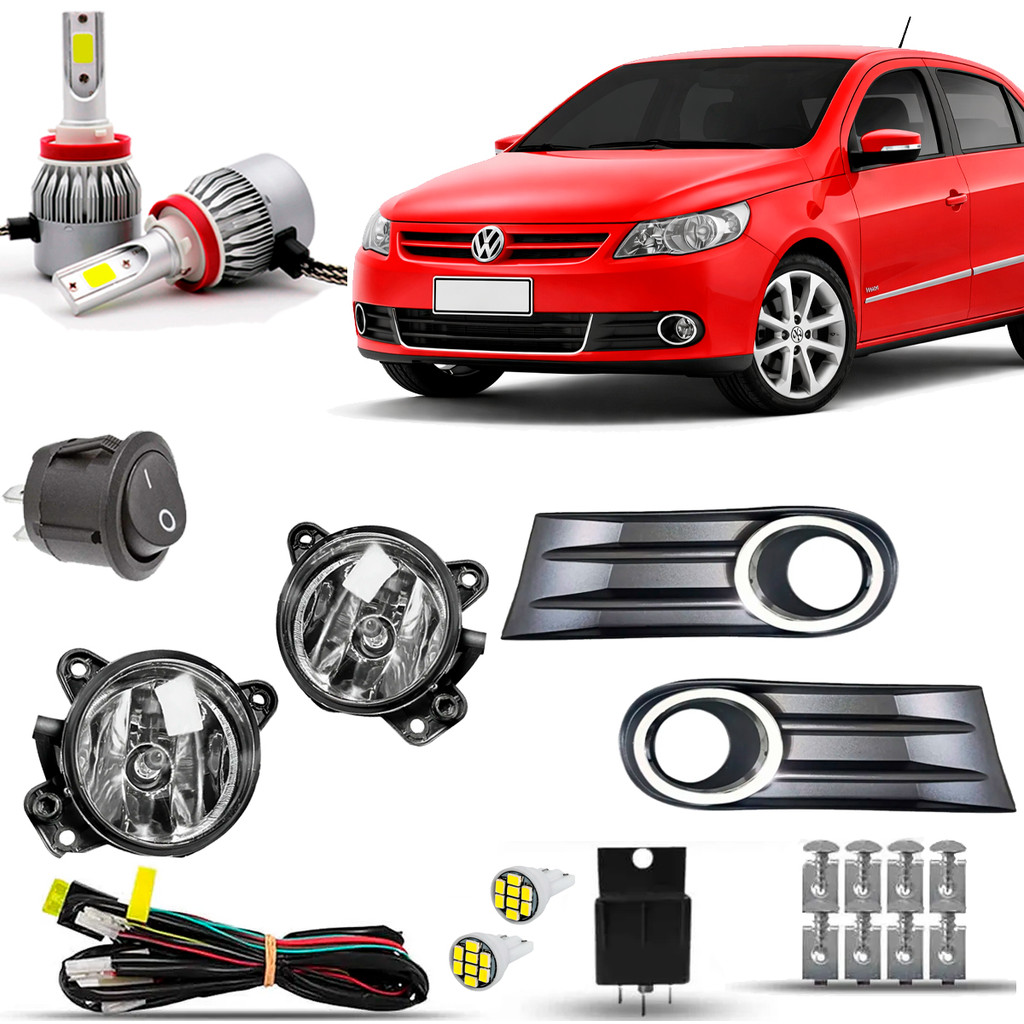 Kit Farol De Milha Neblina Gol G5 + Super Led 6k + 4 Brindes em Oferta na Shopee