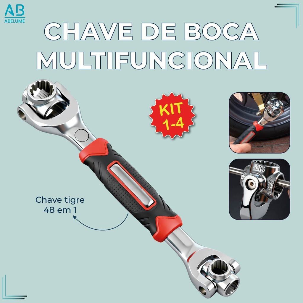 Chave Soquete com 8 Bocas Multifição 12 a 19mm Uso Profissional em Oferta na Shopee