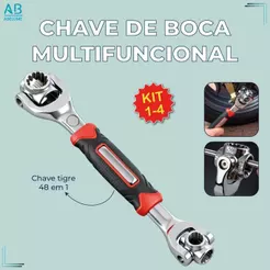 Chave Soquete com 8 Bocas Multifição 12 a 19mm Uso Profissional