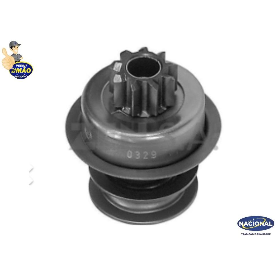 BENDIX IMPULSOR DE PARTIDA 9D VOLKSWAGEN GOL PARATI SAVEIRO VOYAGE PASSAT REFRIGERADO A AR ZEN0329