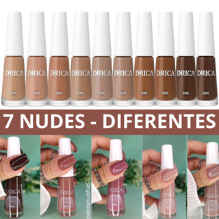 Kit 7 Esmaltes Nude Diferentes - Drica - Envio Imediato! em Oferta na Shopee