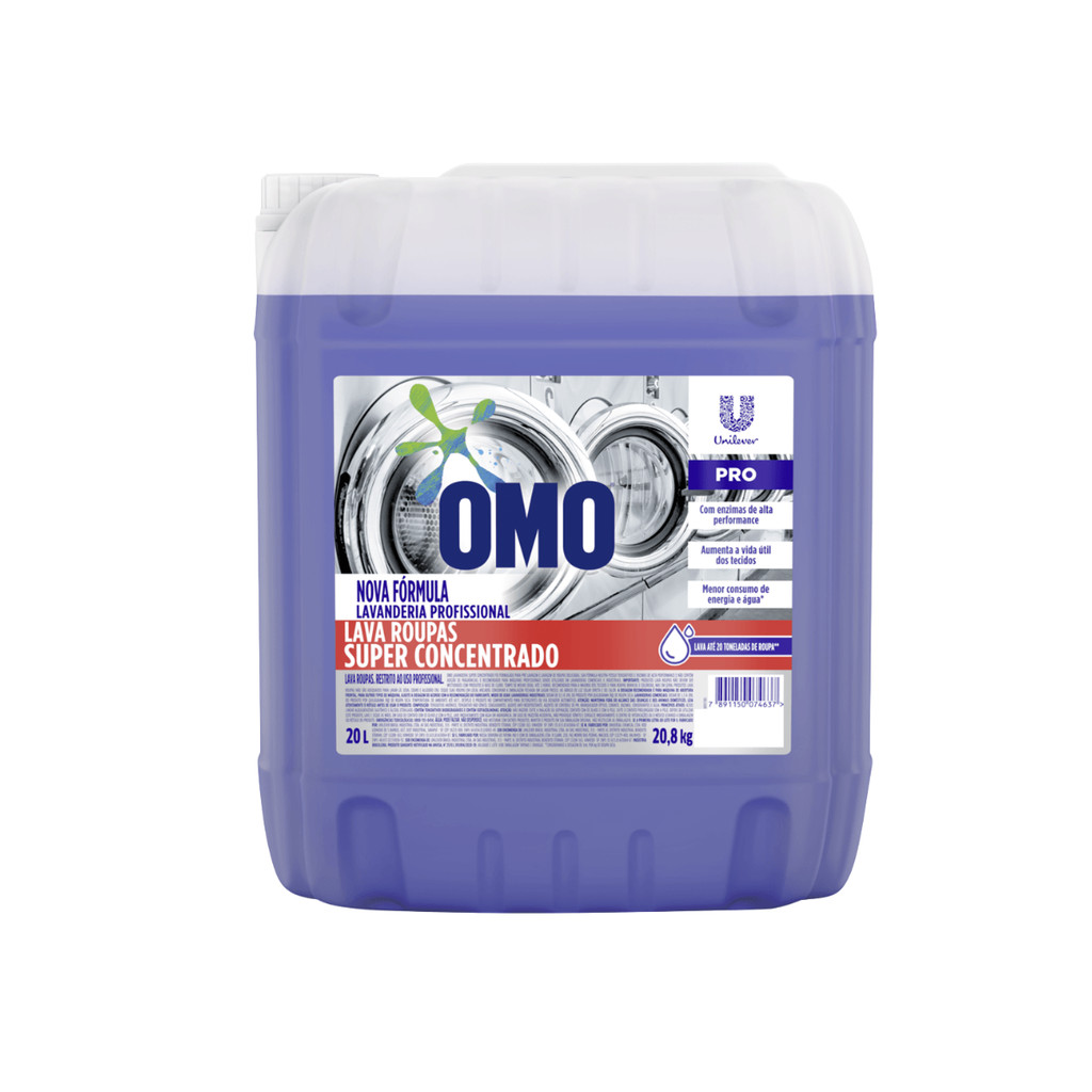 Lava Roupas Líquido Super Concentrado 20L Omo