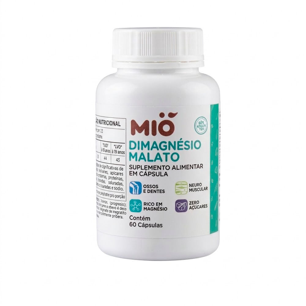Dimagnesio Malato Mio com 60 Capsulas em Oferta na Shopee