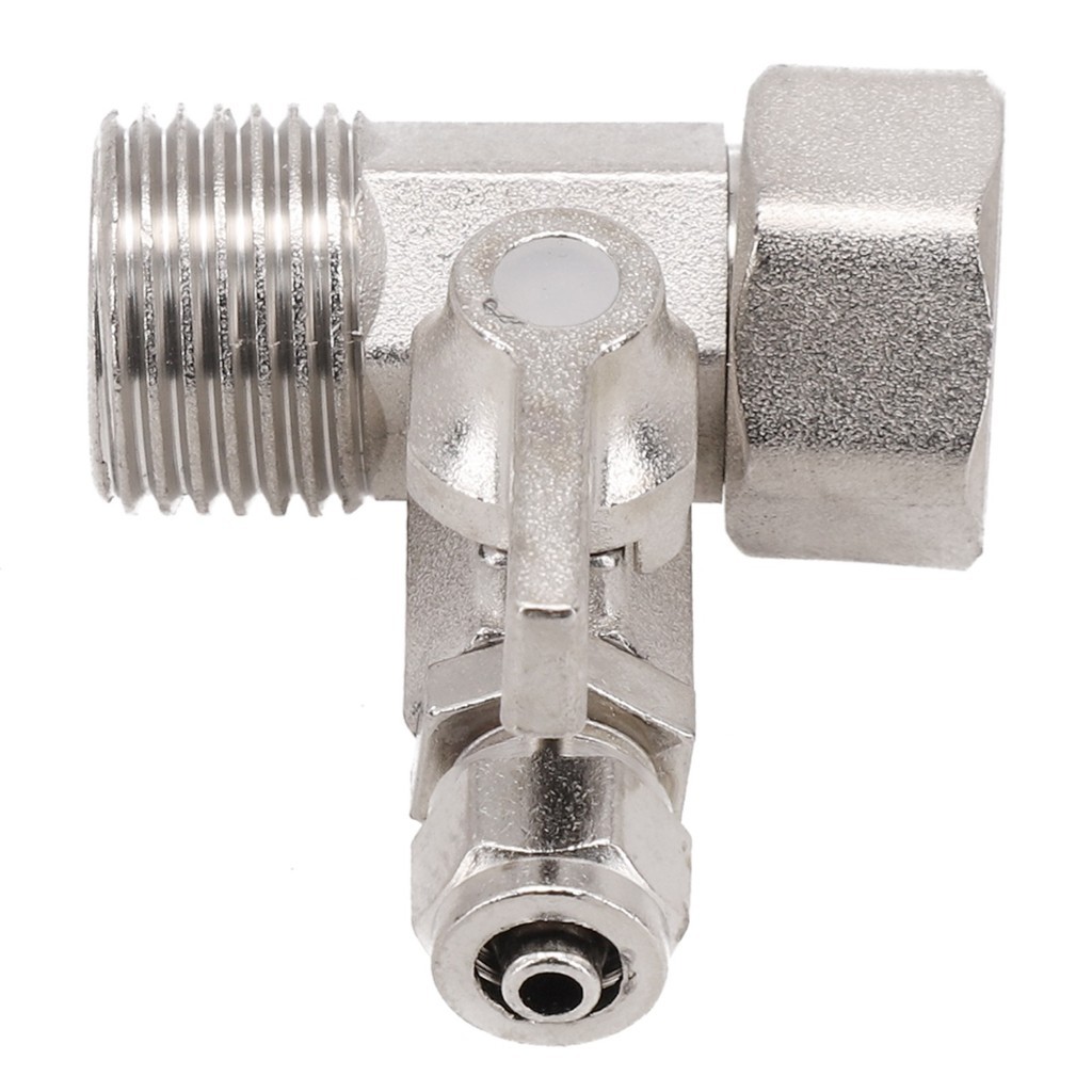 Tee Adaptador de Água 1/2" x 1/4" com Válvula de Esfera – Para Filtros e Purificadores