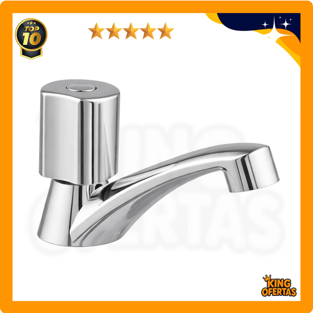 Torneira Cromada Lavatório/Lavabo em ABS - 1/4 de Volta mod.1194 em Oferta na Shopee