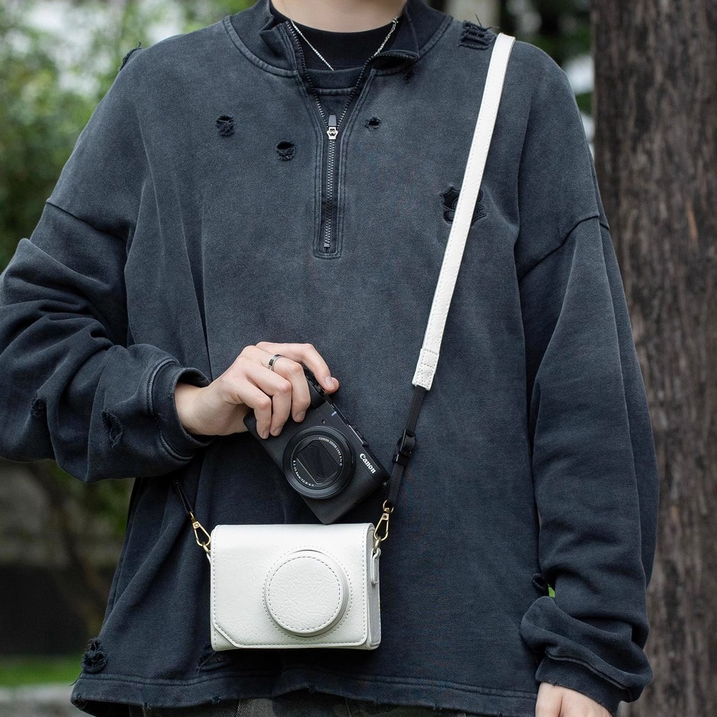 Adequado Para Bolsas De Câmera Compatíveis , Adequada Capa De Couro Sony ZV-E10 , base De Cobertura Completa Canon V1 , 