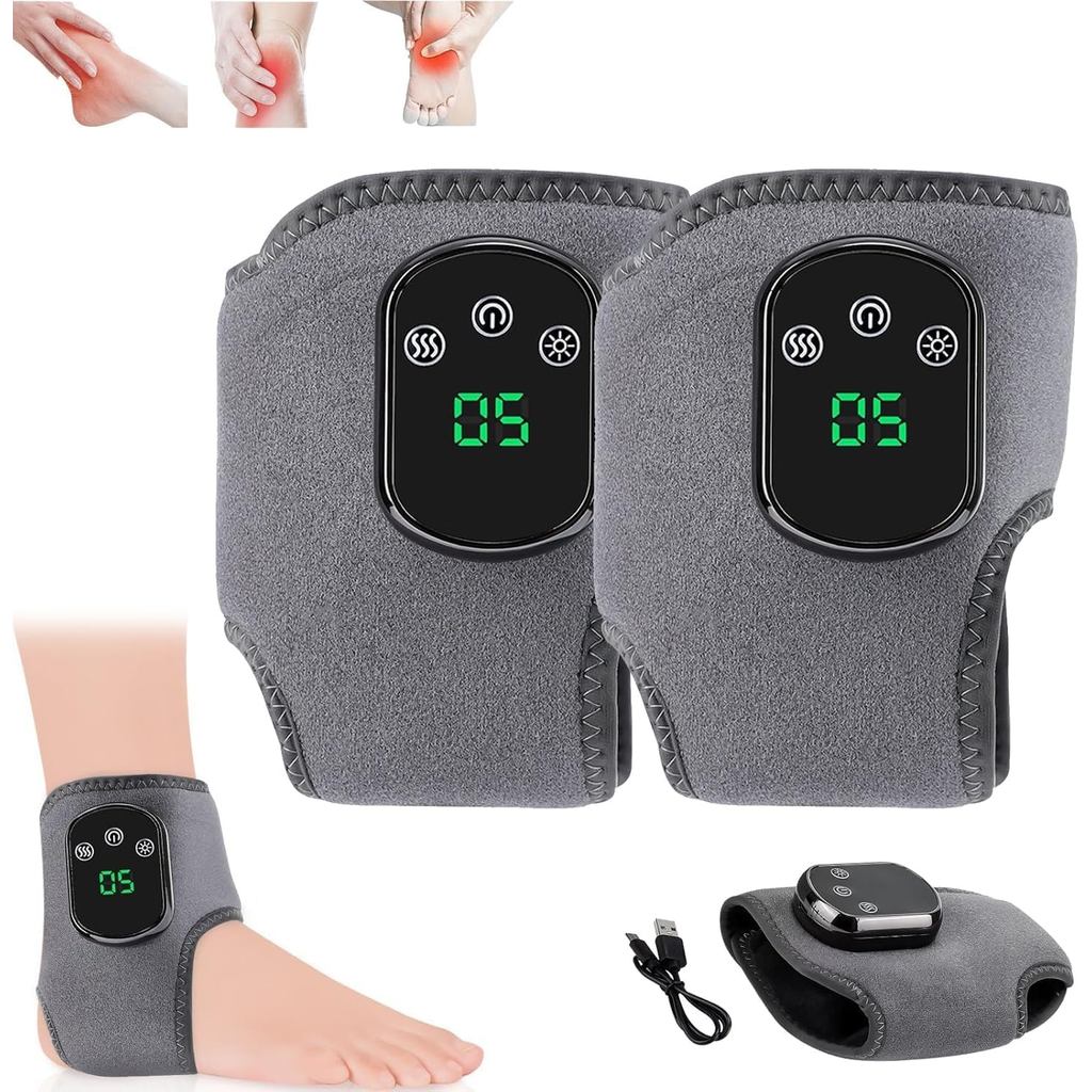 Massageador de Pés com Terapia Tripla, Massageador de Pés Portátil, 5 Níveis de Calor e 3 Modos de Vibração, Temporizado