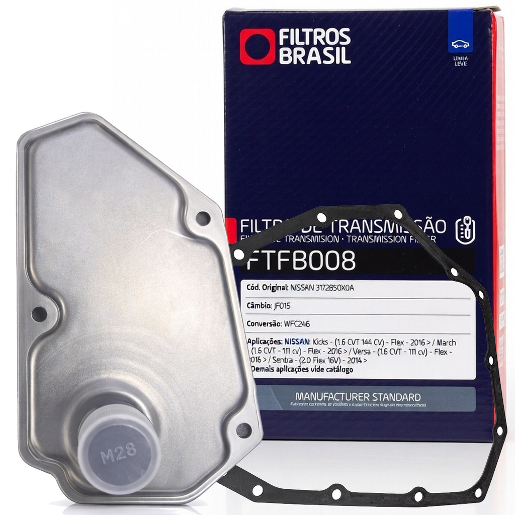 Filtro Transmissão Oleo Cambio Automatico Para Kicks March Versa Sandero Logan Captur Duster 1.6 Cvt