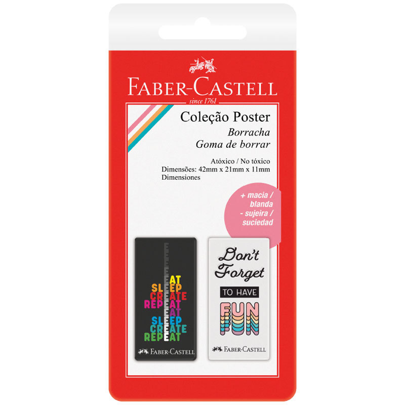 Borracha Poster Don't Forget SM/7024POSDF com 2 unidades Faber-Castell em Oferta na Shopee