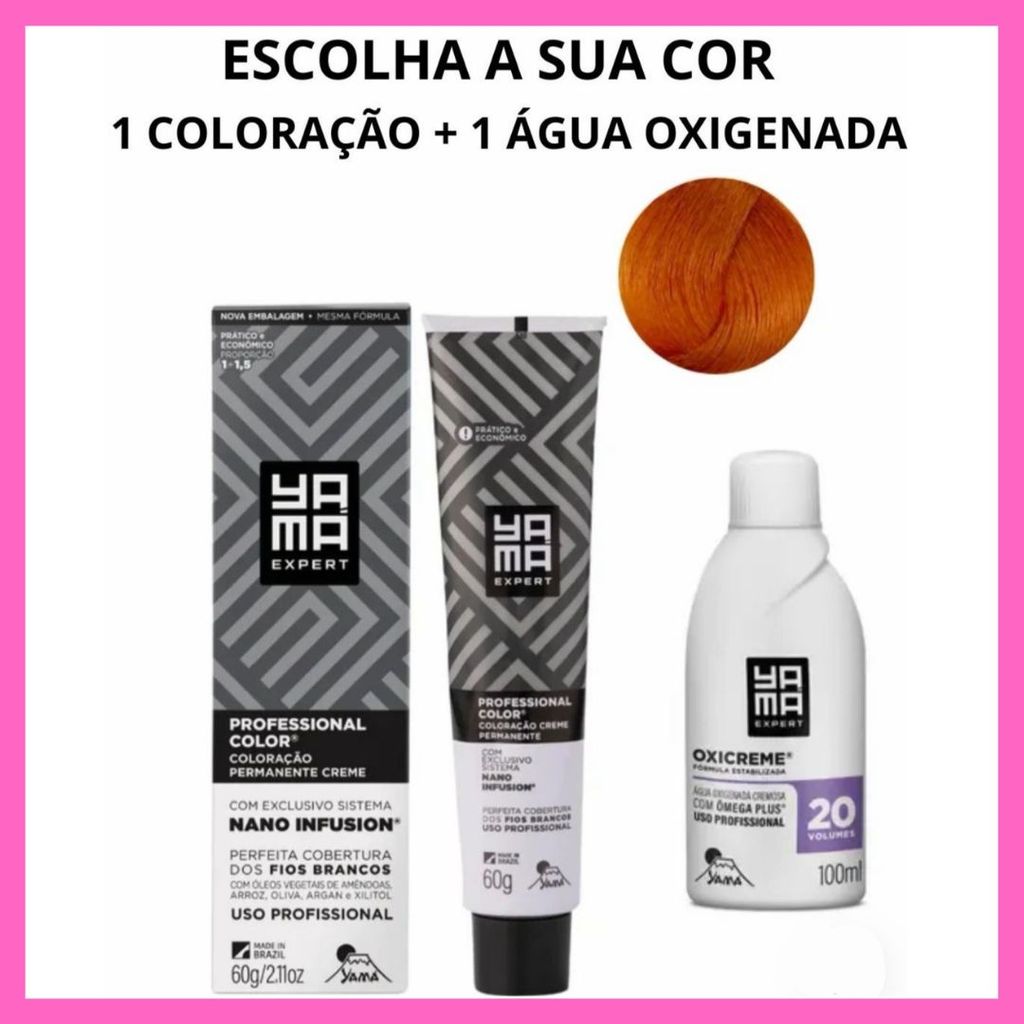 Coloração Nano Yama + Ox Cremosa 60ml – Escolha Sua Cor e Transforme Seu Visual!