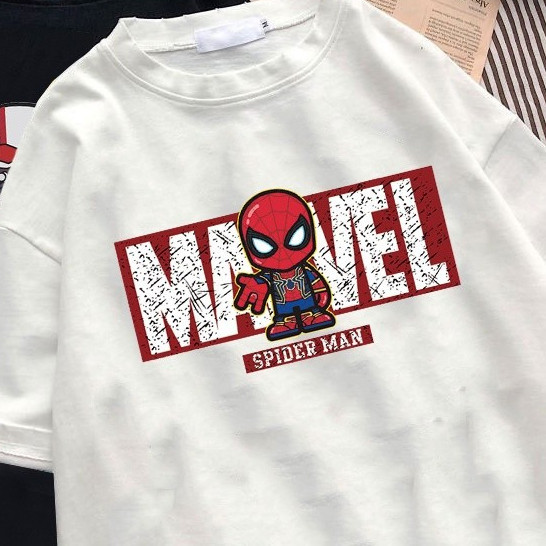 Camiseta Básica Camisa Unissex Spider Man Homem Aranha Miniatura Avengers Heroi Envio Rápido Promoção