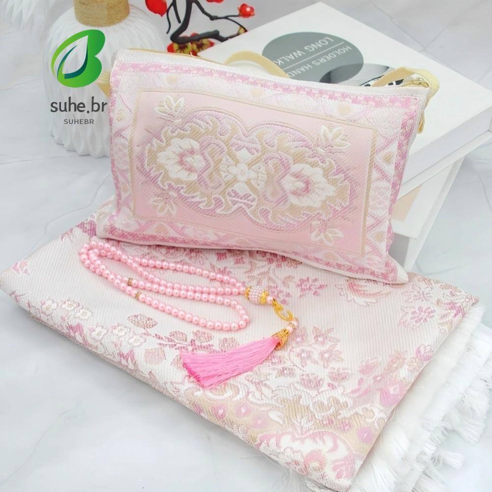 Imagem Tapete De Oração SFBSF , Macio Antiderrapante , Com Contas E Saco De Armazenamento , Cobertor De Adoração