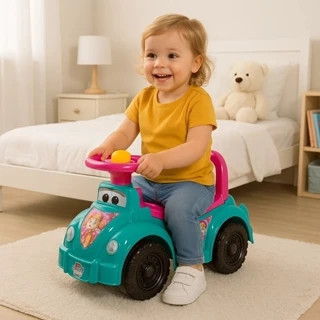 Carrinho Infantil Andador Empurrar Buzina Triciclo Quadriciclo Passeio Bebê Desenvolvimento Motor
