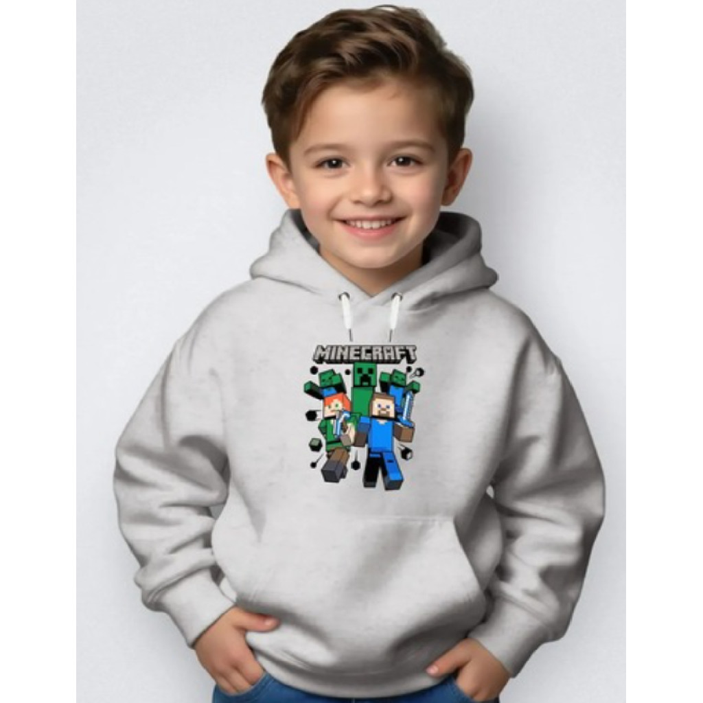 Blusa Moletom Infantil Canguru Menino Menina Flanelado Mi ne cra ft Canguru para Inverno