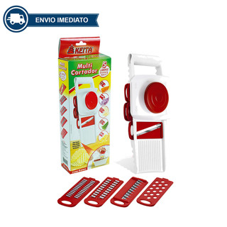 Multi Cortador Fatiador Ralador 5 Lâminas 5 em 1 Com Travas Keita