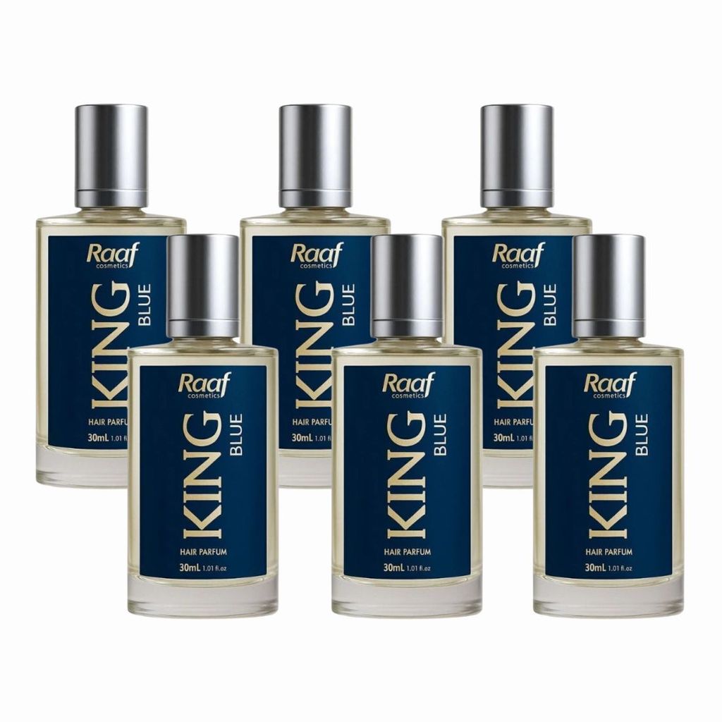 Atacado Kit 6 Perfume Masculino King Blue Fragrância Importada Raaf Cosmetics – 30ml