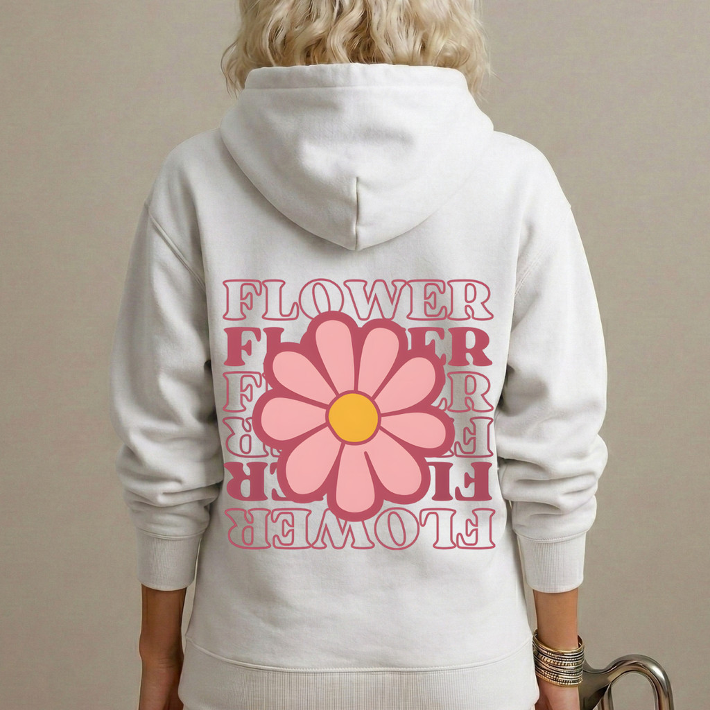 Moletom Canguru Feminino Flower Estampa Floral Confortável