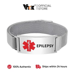 Pulseiras De Alerta Médico Vnox Para Homens E Mulheres Identificação Médica Ajustável De Aço Inoxidável Fecho De Seguran