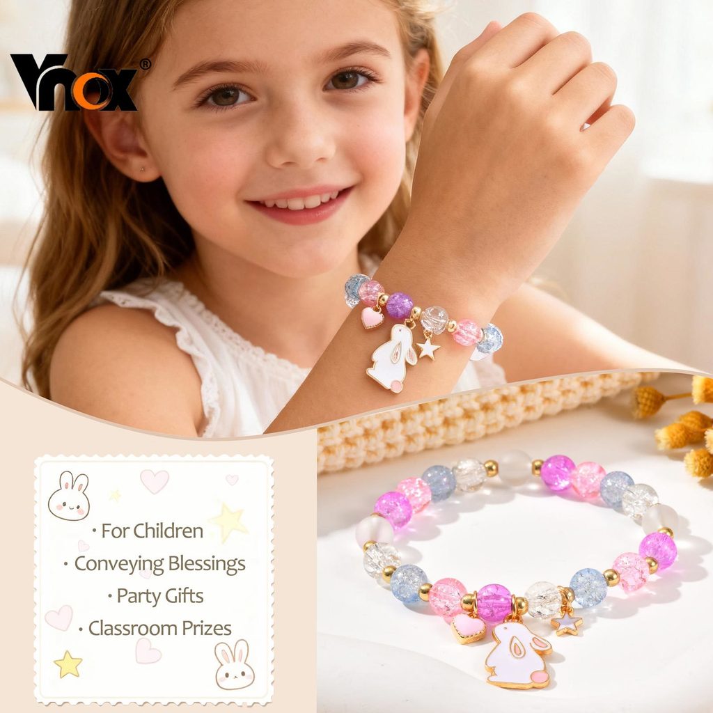 Presentes De Páscoa Vnox Para Meninas , Pulseiras De Coelhinho Da , Recheios De Cesta E Adolescentes