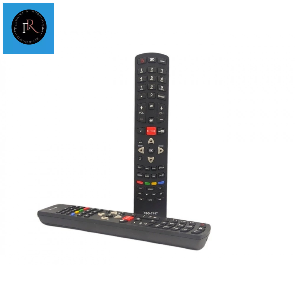 Controle Tv Remoto Compatível com Tv's LCD Philco botão Netflix FBG-7487 Controle Tv-FBG-7487 LCD Philco c/ Netflix