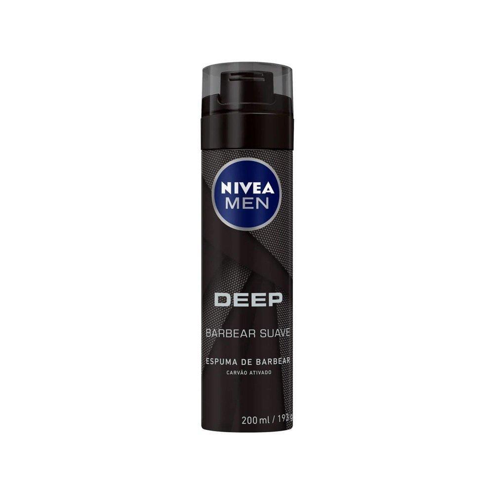 ESPUMA DE BARBEAR NIVEA MEN CARVÃO ATIVADO DEEP 200ML