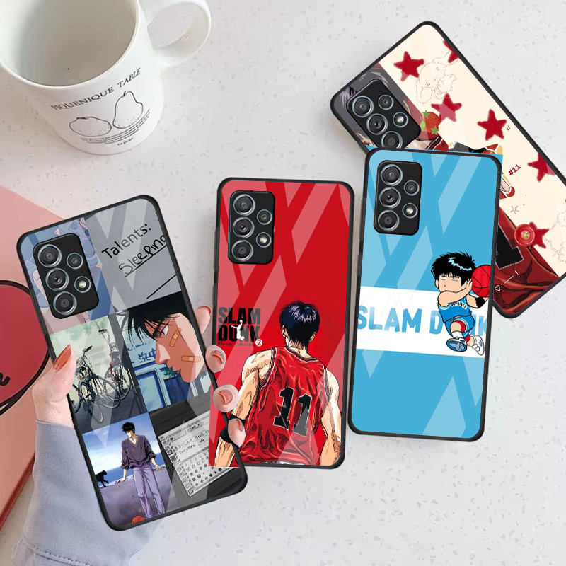 rukawa slam dunk Capa De Telefone De Vidro Para Samsung Galaxy A16 A15 A25 A35 A55 A53 A54 A34 A14 A32 A52 4G 5G A56 A54