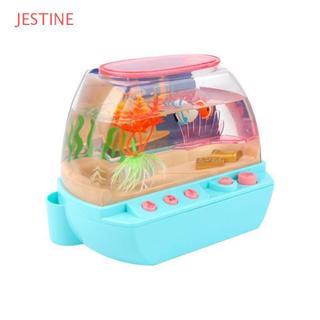 JESTINE Mini Simulação De Tanque De Peixes , Brinquedo De Aquário Artificial Criativo De Desenho Animado , Acende Lindo 