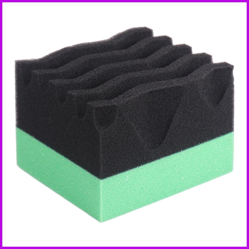 Aplicador De Brilho De Pneu , Esponja De Limpeza De Carro , Design Ondulado , Alça Ergonômica , Almofada De Cera Absorve