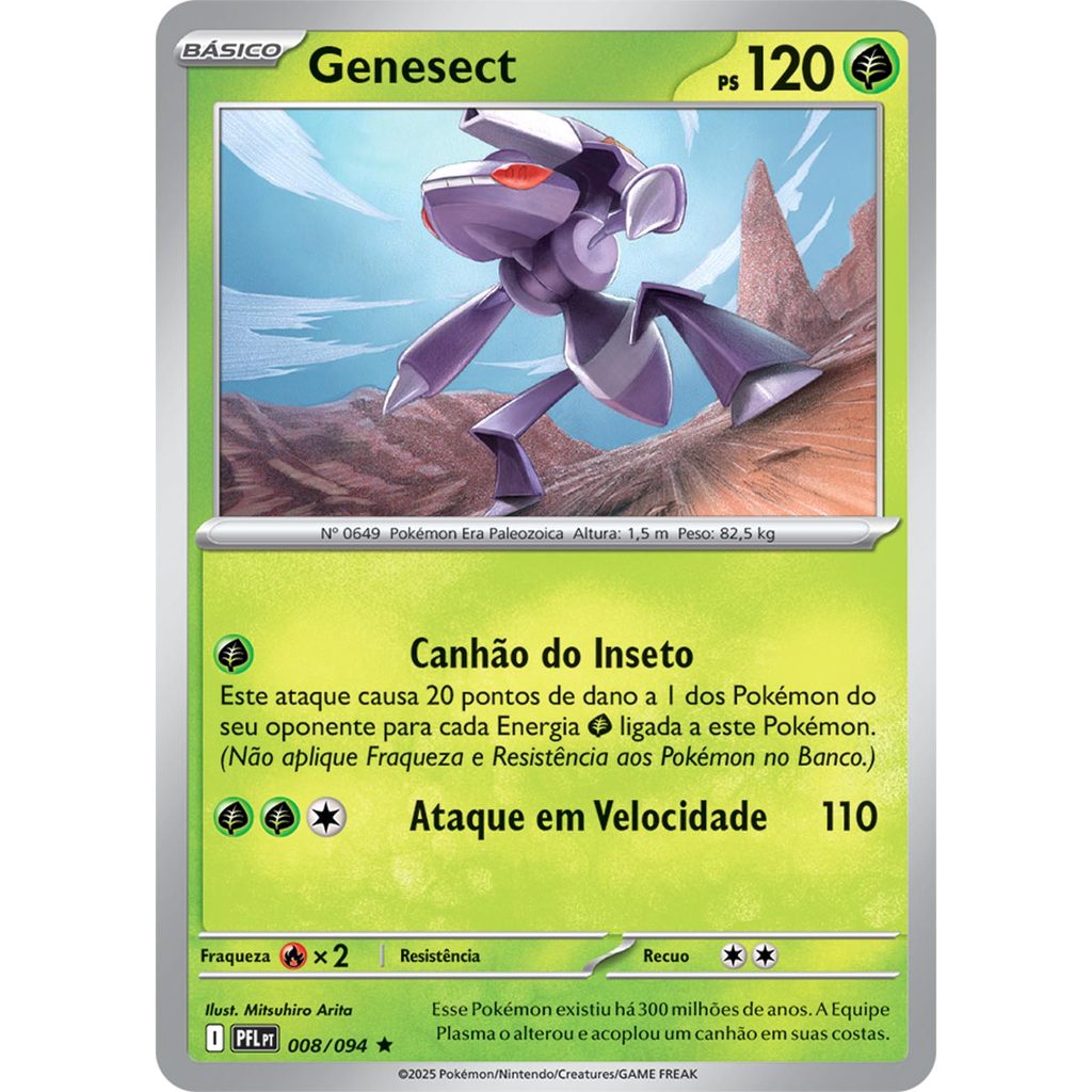 Carta Pokémon - Genesect 8/94 - Fogo Fantasmagórico - Copag