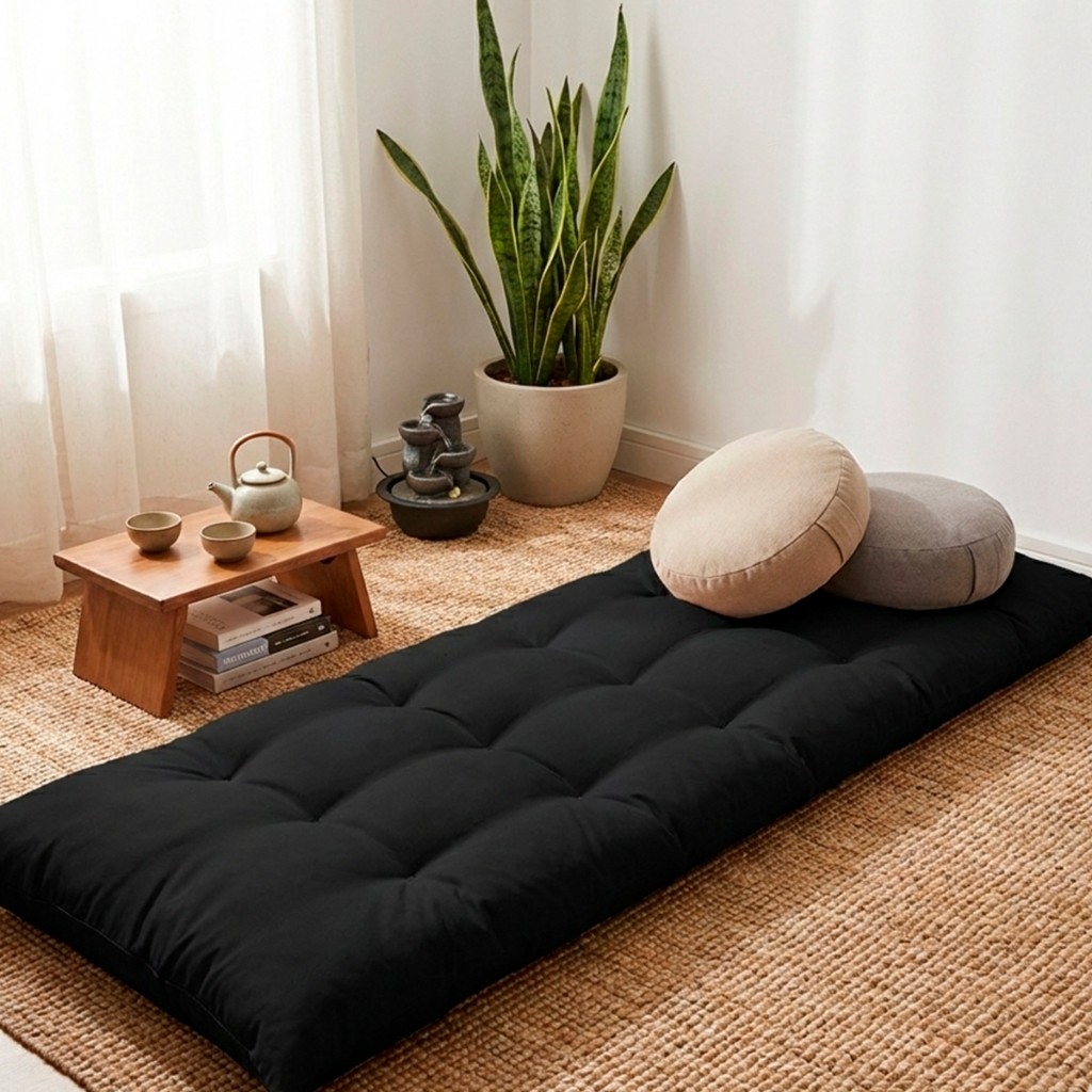 Colchonete Futon Colchão 170x60 Solteiro Dobrável Multiuso Decorativo Almofada  Acampamento em Oferta na Shopee