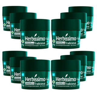 Kit Desodorante Creme Herbíssimo Tradicional 55g - 12 Unidades em Oferta na Shopee