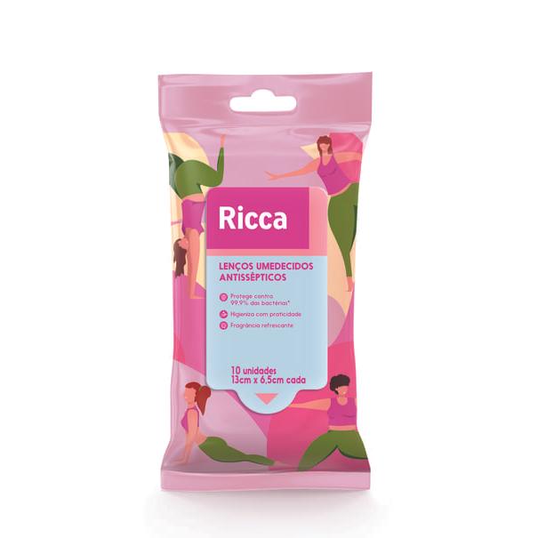 Lenço Umeedcidos Antissépticos Rosa 10un - Ricca