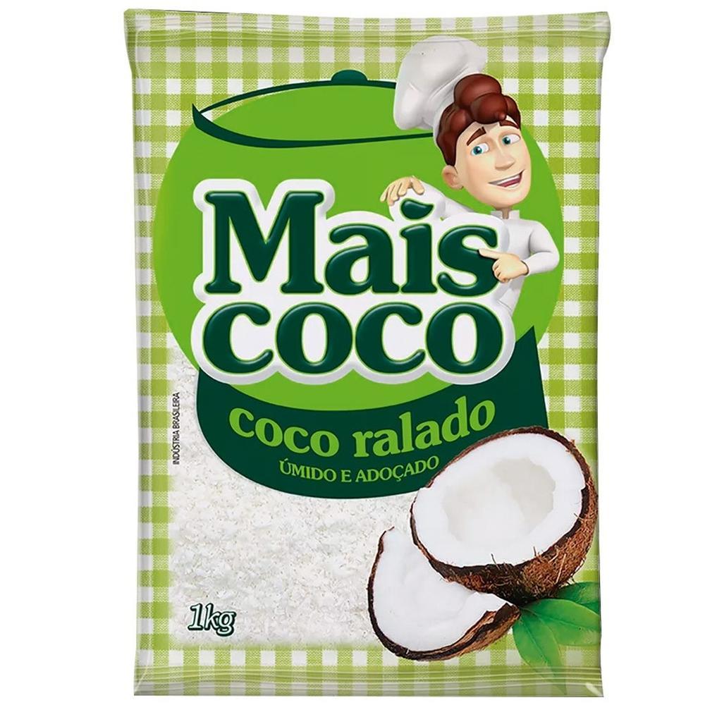 Coco Ralado Úmido e Adoçado 1kg Mais Coco