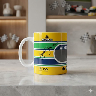 Caneca Ayrton Senna Retrô Fórmula 1 Presente Criativo Xícara 325ml Top Porcelana Amigo Amiga em Oferta na Shopee