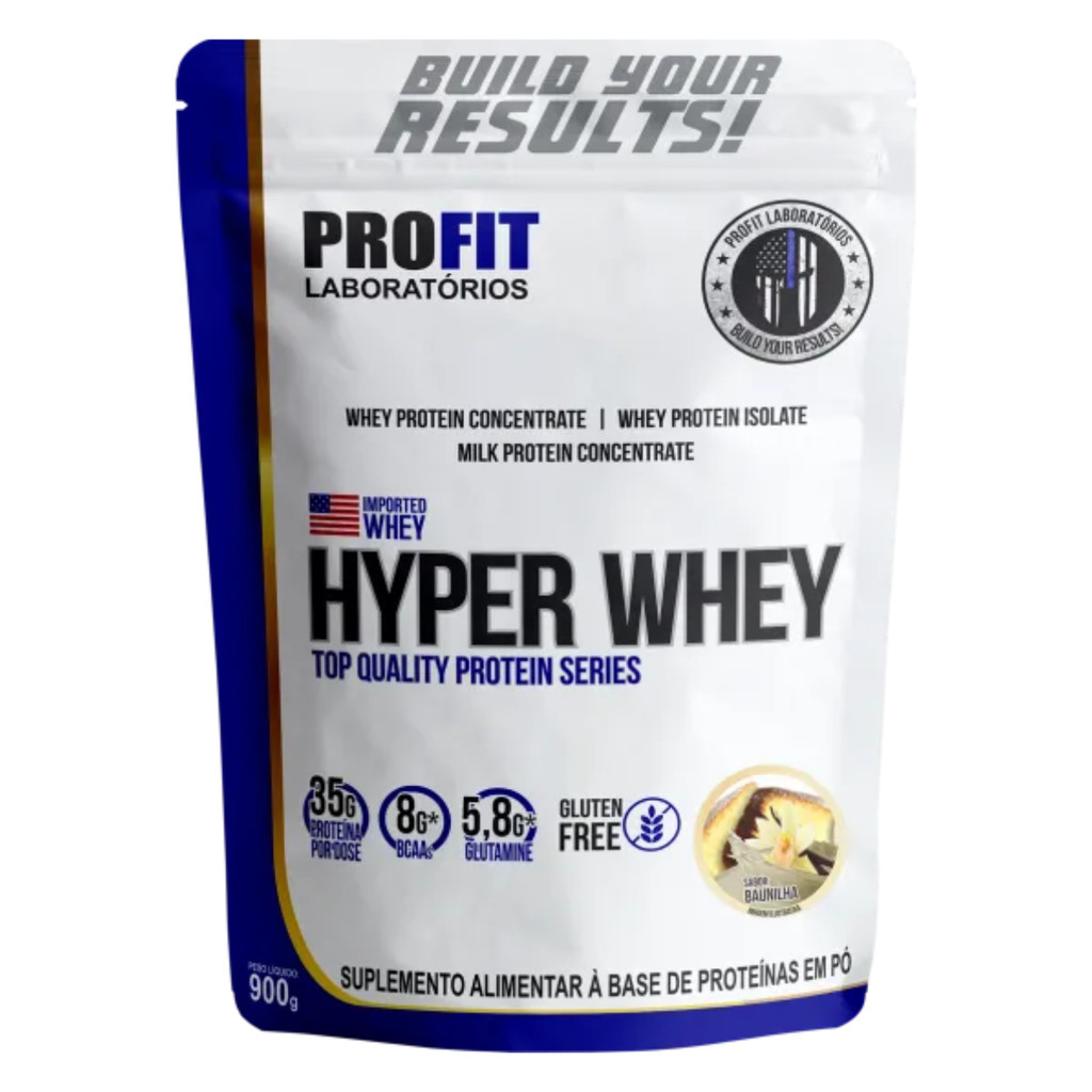 Hyper Whey Refil Profit 900G para Ganho de Massa Muscular