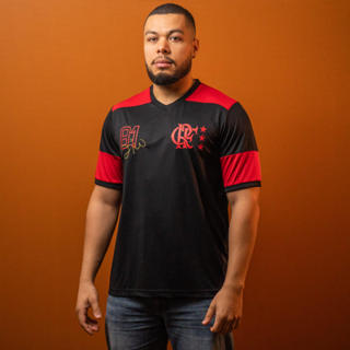 Camiseta Flamengo Zico 10 Preto/Vermelho em Oferta na Shopee
