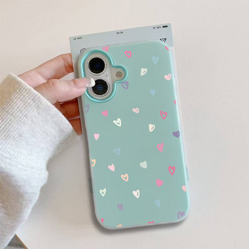 Coração Colorido Duplo Protetor Geléia Cor Sólida Caso Para Samsung A17 A07 A26 A06 A16 A35 A54 A05S A05 A15 A14 A13 A52 em Oferta na Shopee