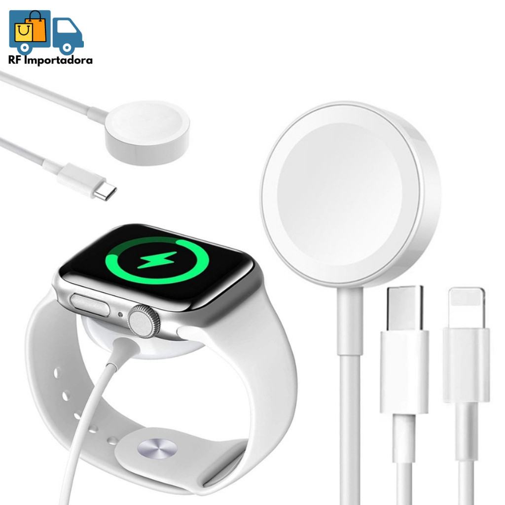 Carregador Relógio Magnético Por Indução USB/TIPO C Smartwatch Apple Watch Original