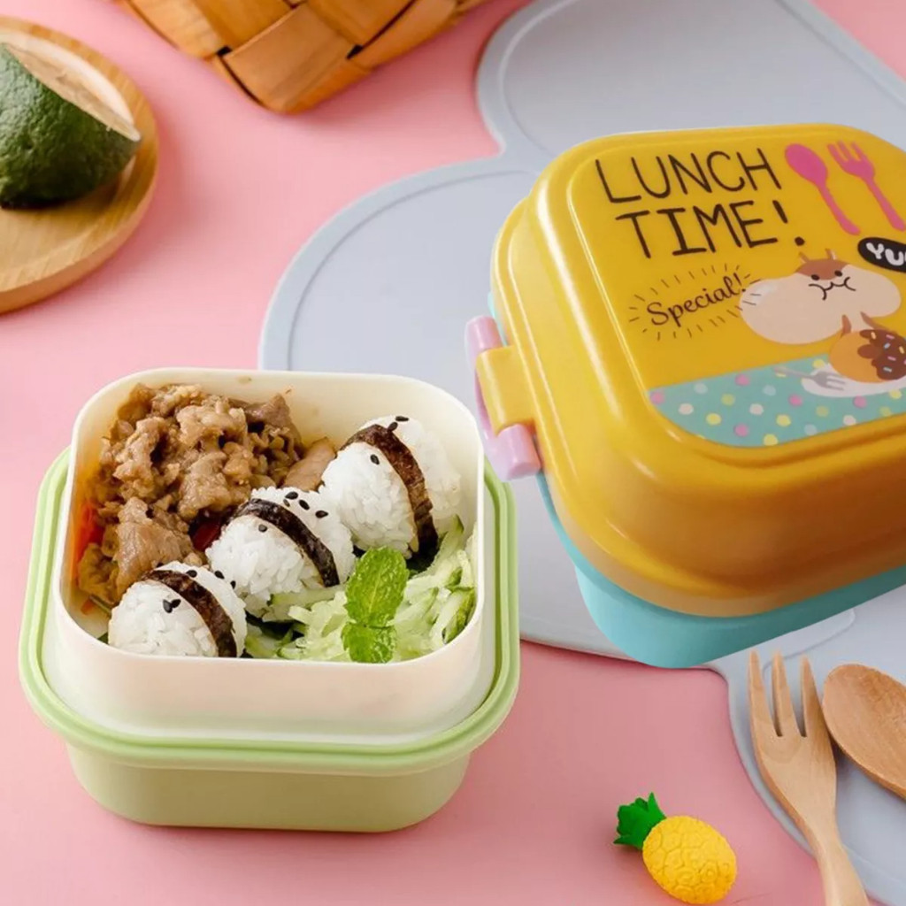 Kit Marmita Infantil Com Talheres De Plástico E Garrafa De 400ML Canudo Lancheira Escolar Creche