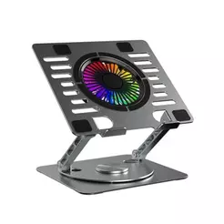 Suporte para Notebook e Tablet 10 a 17 Polegadas com Ventoinha RGB USB Rotação 360° OR-SP258