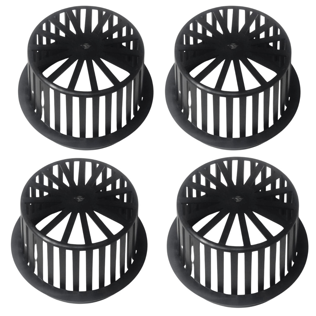 Kit 4 Ralo Abacaxi Plástico Anti Folhas Para Calha e Tubo 150 Mm