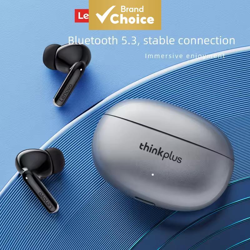Fones De Ouvido Lenovo XT88 Cor Preta Sem Fio Bluetooth 5.3 Estéreo Redução De Ruído Controle De Toque De Graves Duplos