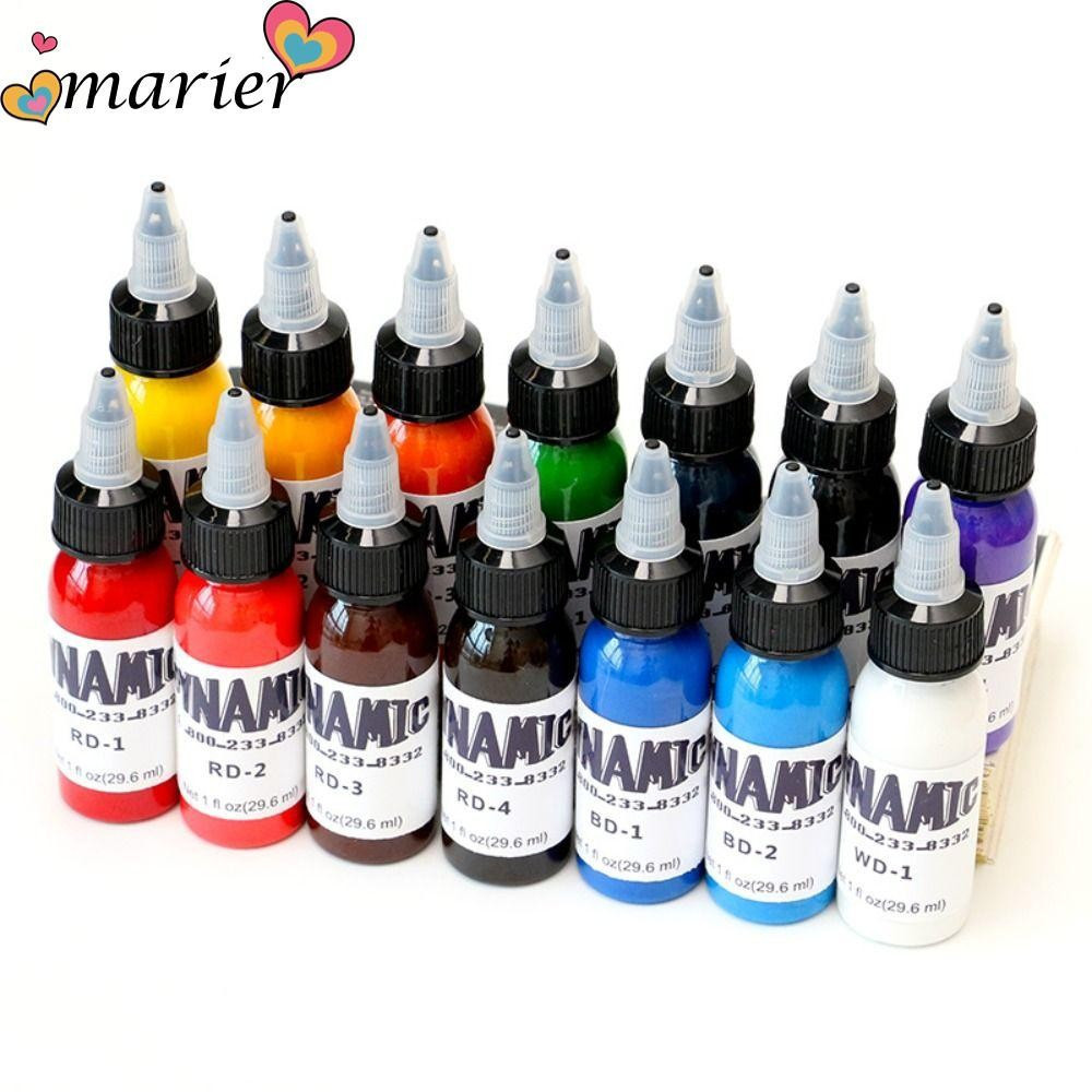 MARIER Tattoo Practice Color, 30ML Branco Azul Tatuagem Tinta, Vermelho Verde Roxo Rosa Preto Brown Tattoo Pigmento 9ZWU